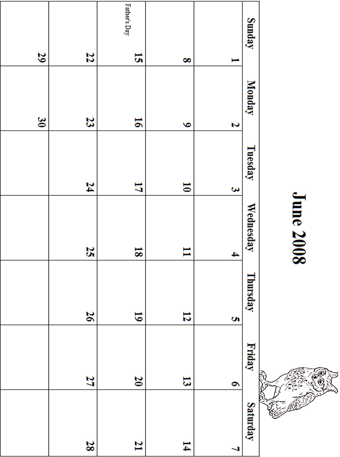 2008 Coloring Calendar June
