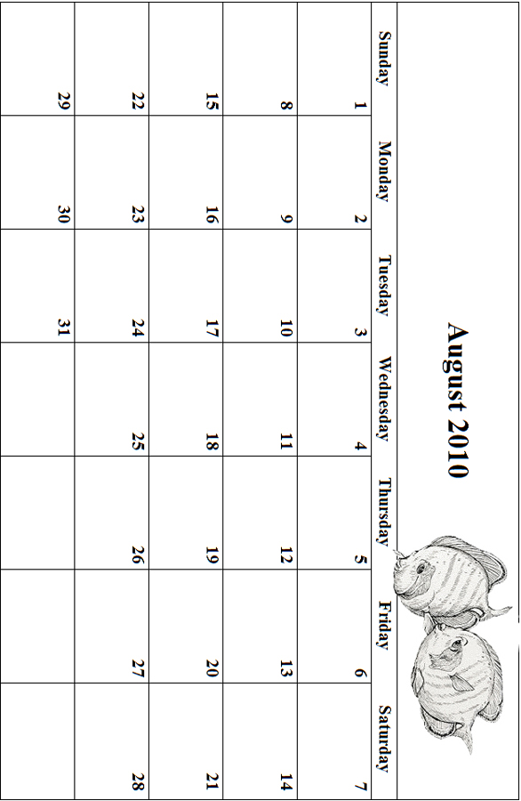 2010 Coloring Grid August