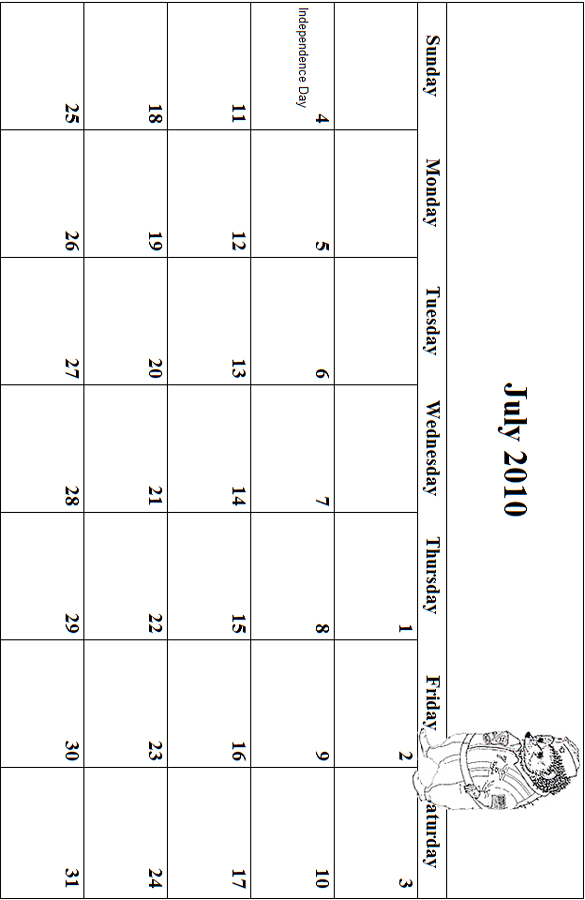 2010 Coloring Grid July