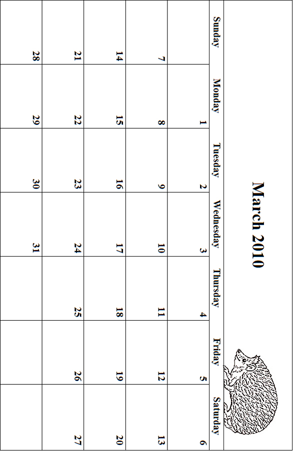 2010 Coloring Grid March