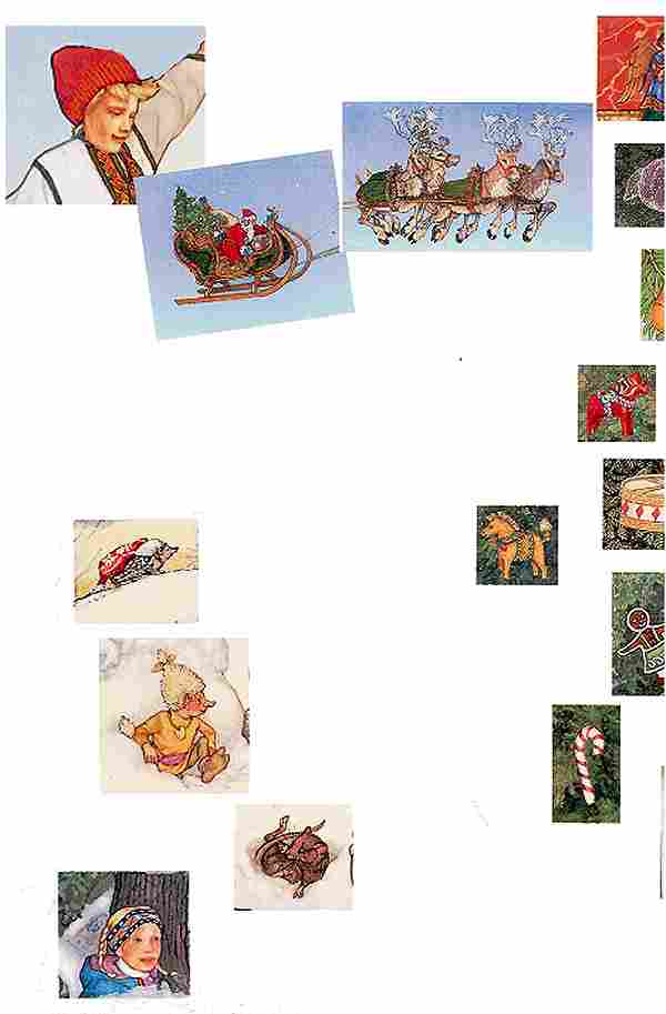 Christmas Treasury Advent Calendar Background Left