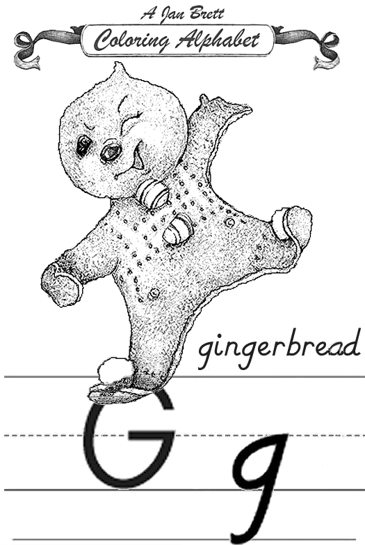 jan brett coloring pages gingerbread baby activities - photo #2