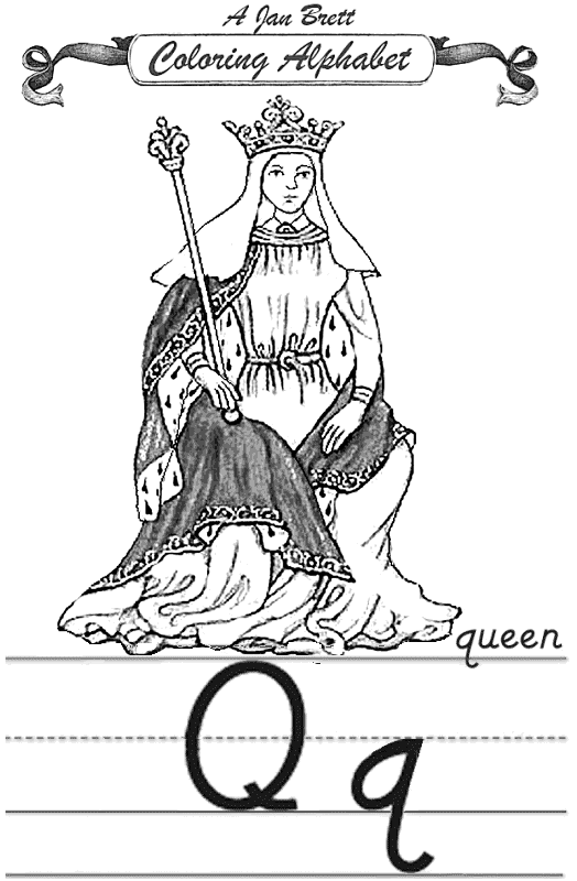 jan brett abc coloring pages free - photo #11