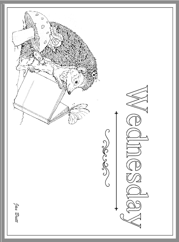 days of the week coloring pages - photo #12