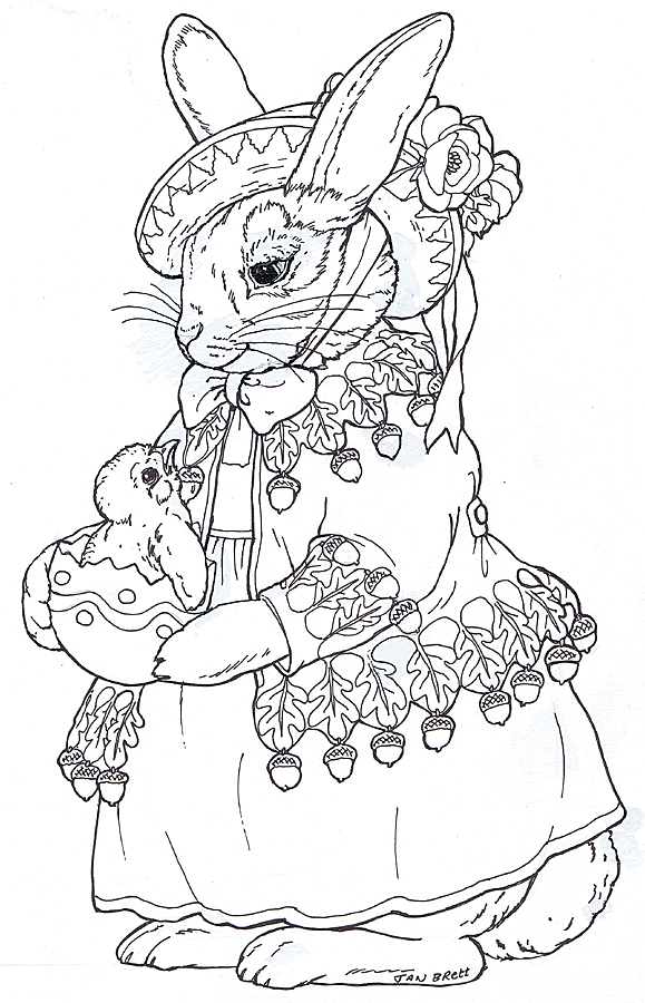 jan brett coloring pages for the umbrella - photo #15