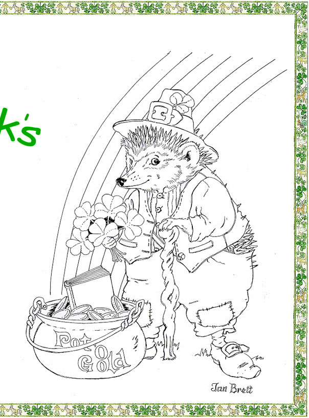 Happy Saint Patrick's Day Coloring Page right side