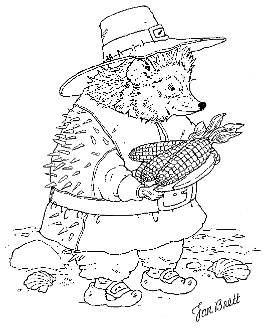 jan brett coloring pages hedgehog baby - photo #12