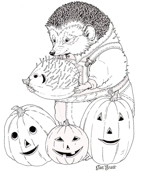 jan brett abc coloring pages free - photo #32