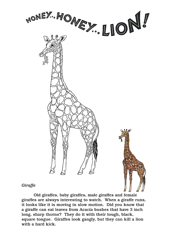 Honey...Honey...Lion! Coloring Pages  The Giraffe