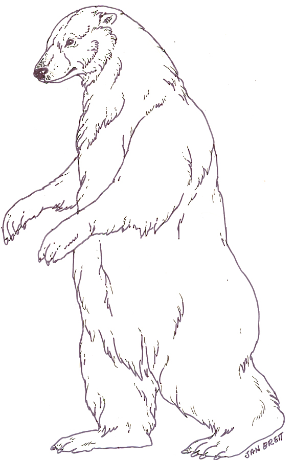 Mural Three Snow Bears Mother Bear