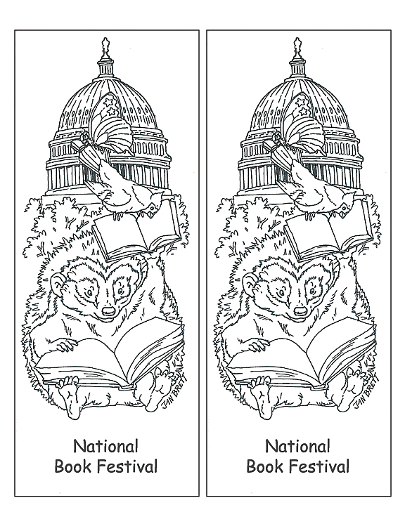 National Book Festival Coloring Bookmark