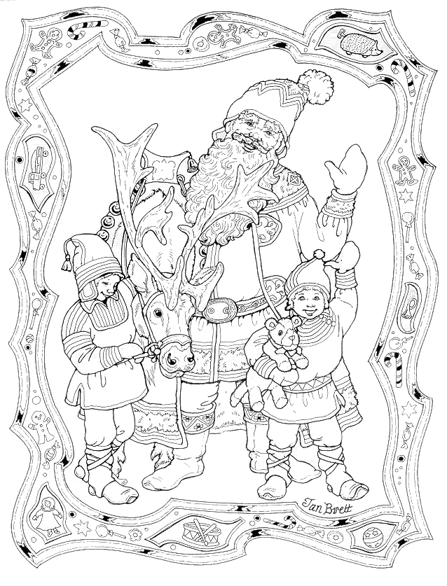 jan brett holiday coloring pages - photo #7