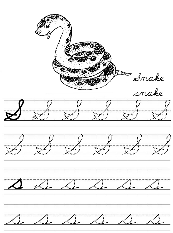 script cursive coloring pages