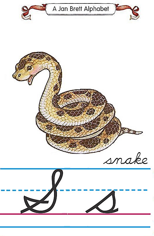 Cursive alphabet S snake