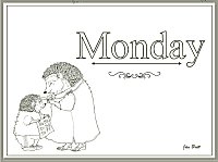 Days of the Week Coloring Monday