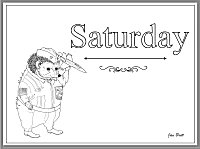 Days of the Week Coloring Saturday