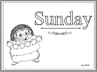 Days of the Week Coloring Sunday