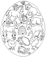 Easter Egg mural animals egg