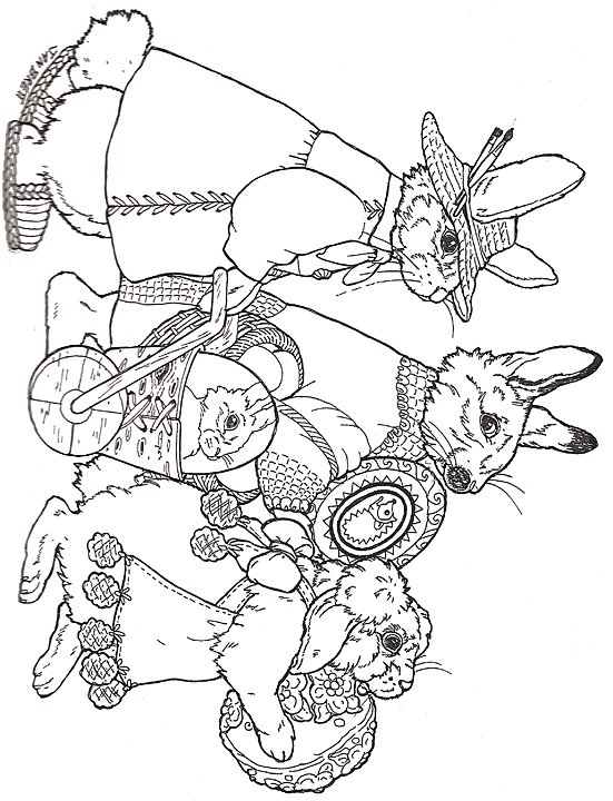 Easter Parade Coloring Page