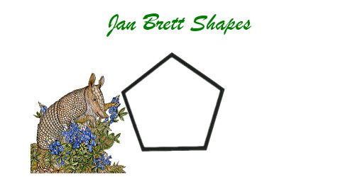 Jan Brett Geometric Shapes Flash Cards Pentagon