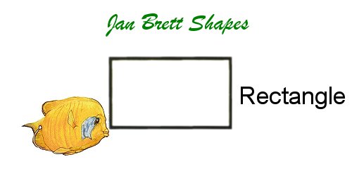 Jan Brett Geometric Shapes Flash Cards Rectangle Answer