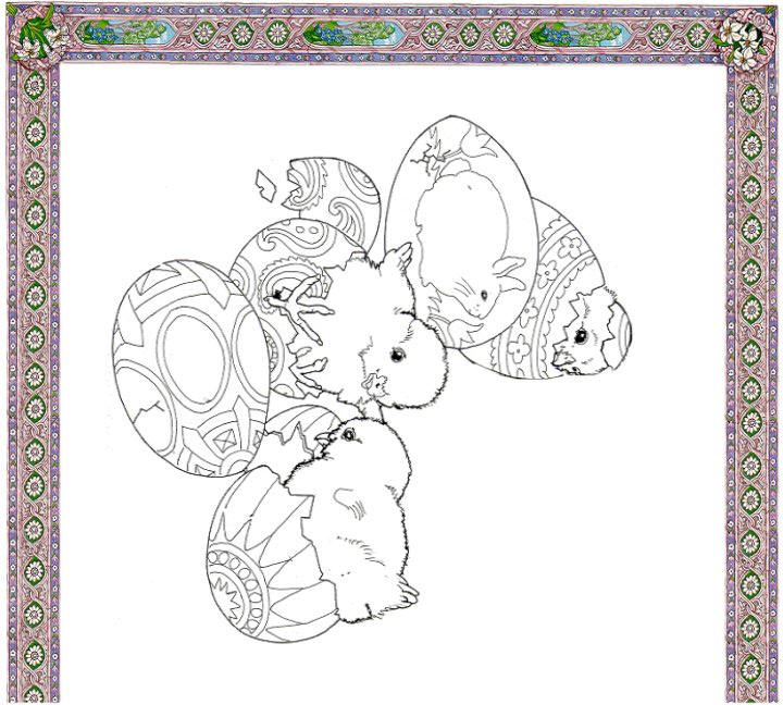 Happy Spring Coloring Place Mat left