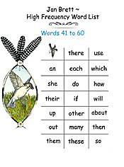High Frequency Word List 41 - 60