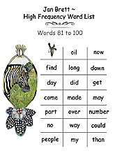 High Frequency Word List 81 - 100