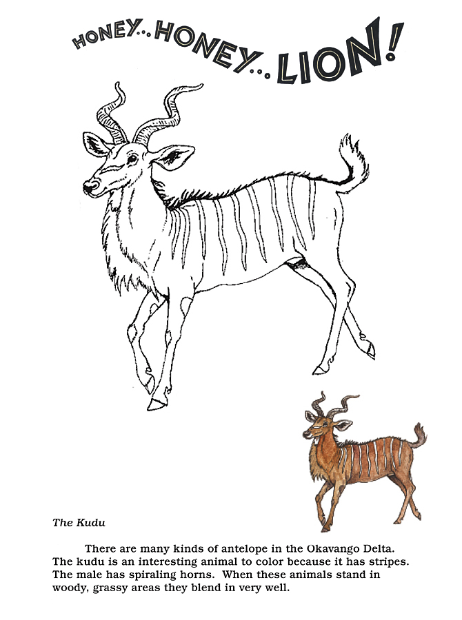 Honey...Honey...Lion! Coloring Pages  The Kudu