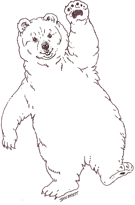 Mural Three Snow Bears Baby Bear