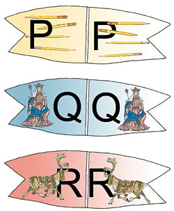 Toothpick Alphabet Flags P - R