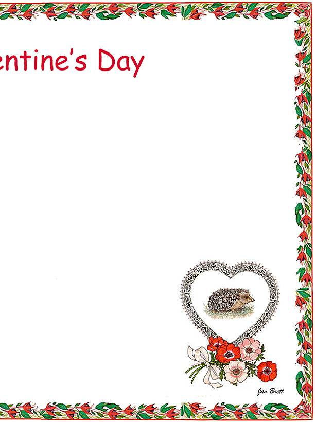 Valentine's Day Coloring Place Mat Right Side